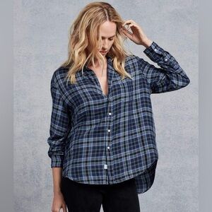 Frank & Eileen Black/Blue Modal Button Down XS